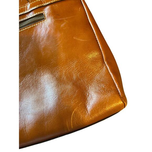 Patricia Nash Poppy Tote Heritage Shoulder Bag Brown Leather With Dust Bag - Picture 8 of 9